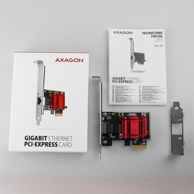NET CARD PCIE 1GBE 1PORT/SP&LP PCEE-GIX AXAGON