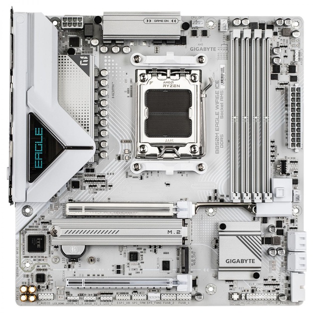 Mainboard|GIGABYTE|AMD B850|SAM5|Micro-ATX|Memory DDR5|Memory slots 4|1xPCI-Express 3.0 4x|1xPCI-Express 4.0 4x|1xPCI-Express 4.0 8x|1xPCI-Express 5.0 16x|2xM.2|1xHDMI|2xDisplayPort|4xUSB 2.0|3xUSB 3.2|1xUSB-C|1xPS/2|1xRJ45|3xAudio port|B850MEAGLEWF6EICE