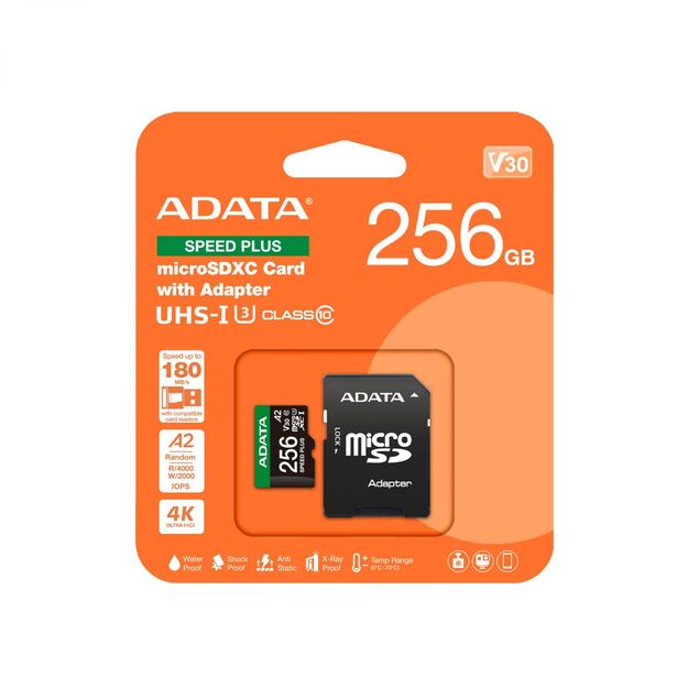 MEMORY MICRO SDXC 256GB UHS-I/UD256GUI3V30A2SP-RA1 ADATA 2