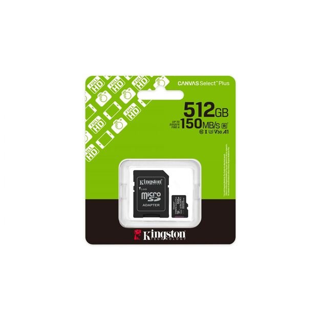 MEMORY MICRO SDXC 512GB UHS-I/W/ADAPTER SDCS3/512GB KINGSTON 4