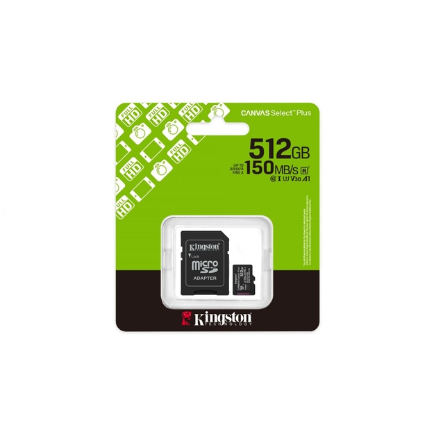 MEMORY MICRO SDXC 512GB UHS-I/W/ADAPTER SDCS3/512GB KINGSTON