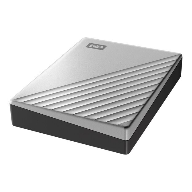 WD My Passport Ultra 4TB Silver USB-C/USB3.0 HDD 2.5inch Metal finish RTL portable extern 2