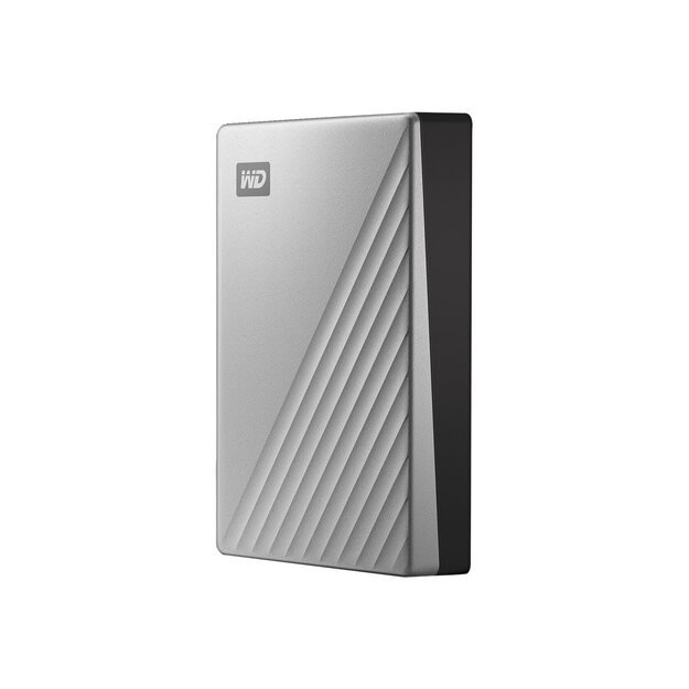 WD My Passport Ultra 4TB Silver USB-C/USB3.0 HDD 2.5inch Metal finish RTL portable extern 3