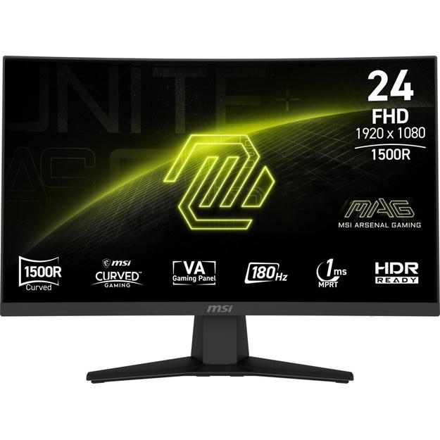 LCD Monitor|MSI|MAG 244C|23.6 |Gaming/Curved/Frameless|Matte|Panel VA|1920x1080|16:9|180Hz|1 ms|MAG244C