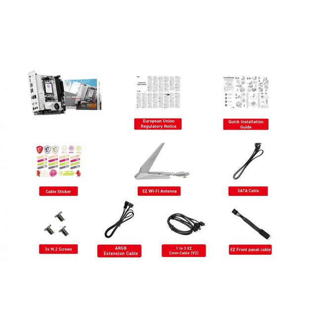 Mainboard|MSI|AMD B850|SAM5|Mini-ITX|Memory DDR5|Memory slots 2|MPGB850IEDGETIWIFI 9