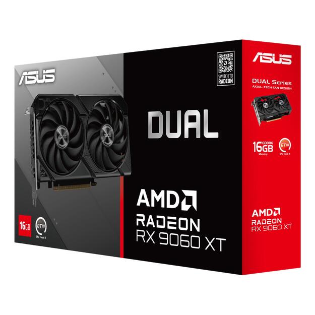 Graphics Card|ASUS|AMD Radeon RX 9060 XT|16 GB|GDDR6|128 bit|PCIE 5.0 16x|Dual Slot Fansink|DUAL-RX9060XT-16G 15