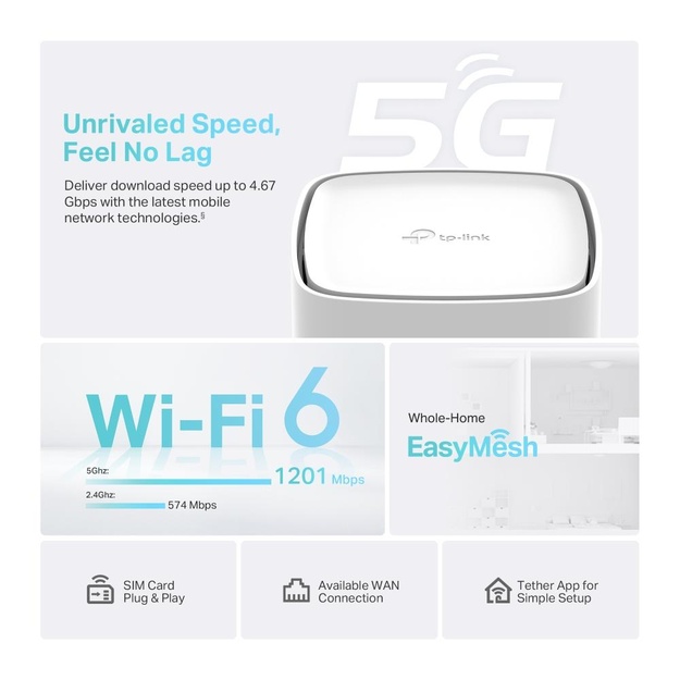 WRL ROUTER 1800MBPS 1000M 5G/DUAL BAND ARCHER NX210 TP-LINK