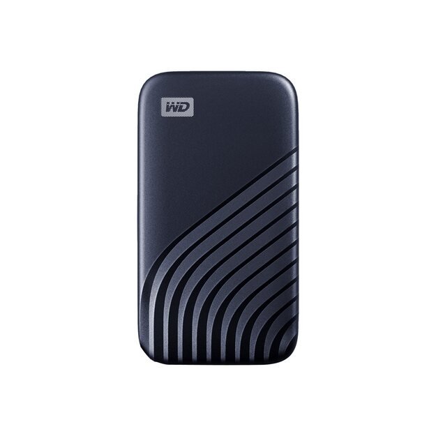 WD My Passport SSD 1TB Midnight Blue Cross Compatible USB 3.2 Gen-2 and USB-C 1050MB/s Read 1000MB/s Write PC & Mac Compatiable