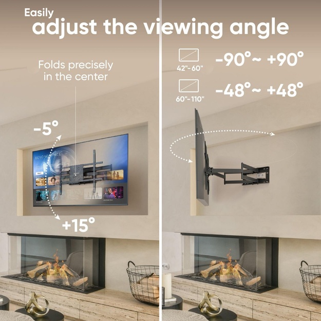 TV SET ACC WALL MOUNT/42-110 /BLACK M8L-B ONKRON