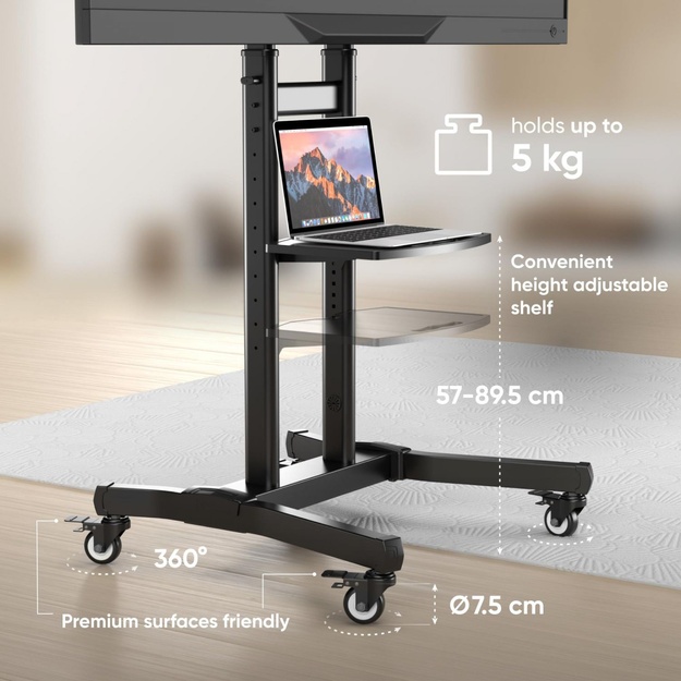 TV SET ACC MOBILE STAND/50-90 /BLACK TS1891-B ONKRON