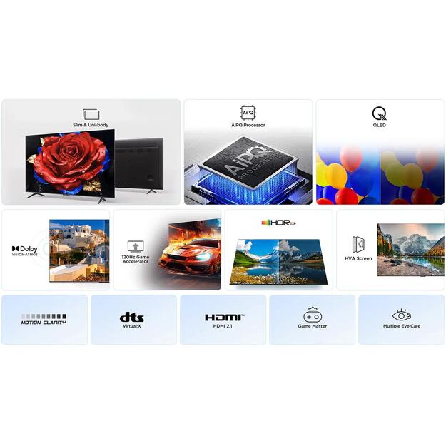 TV Set|TCL|43  |4K Ultra HD|3840 x 2160 pixels|Flat|16:9|QLED|43T69C