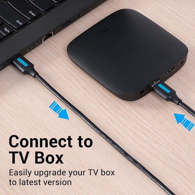 CABLE USB2.0 MALE TO MALE/2M BLACK COJBH VENTION