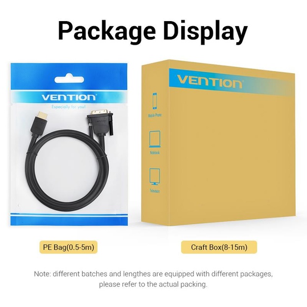 CABLE HDMI TO DVI 3M/ABFBI VENTION