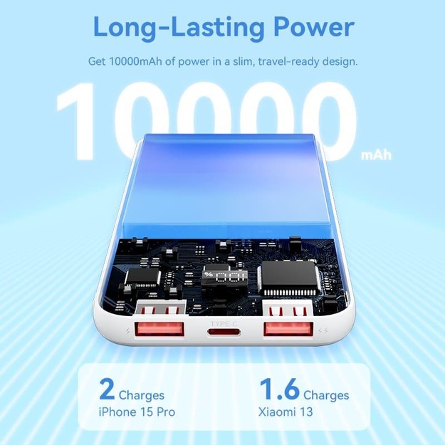 POWER BANK USB 10000MAH 22.5W/USB WHITE FHKW0 VENTION