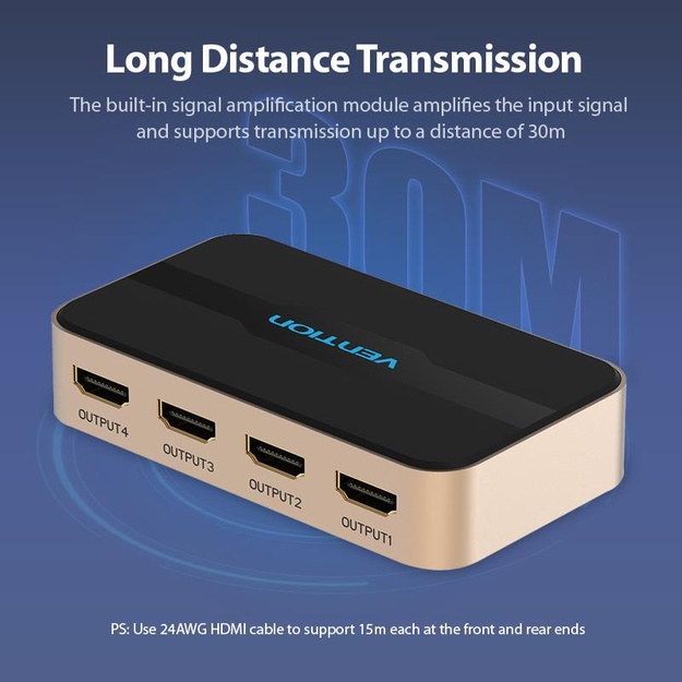 CABLE HDMI SPLITTER 1IN4/ACCG0-EU VENTION
