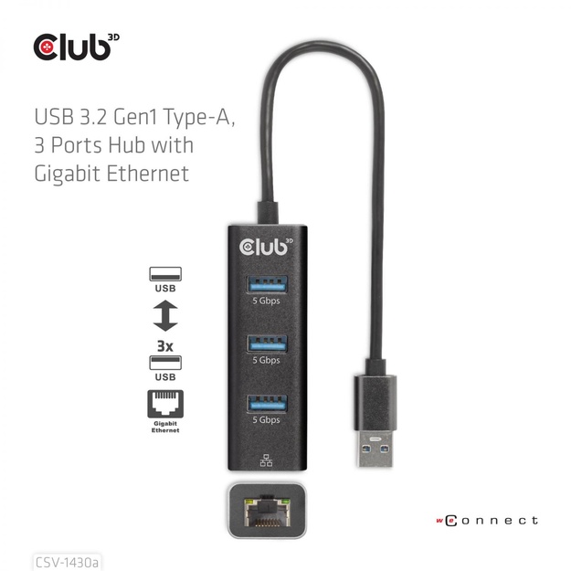 I/O HUB USB3.2 3PORT/CSV-1430A CLUB3D
