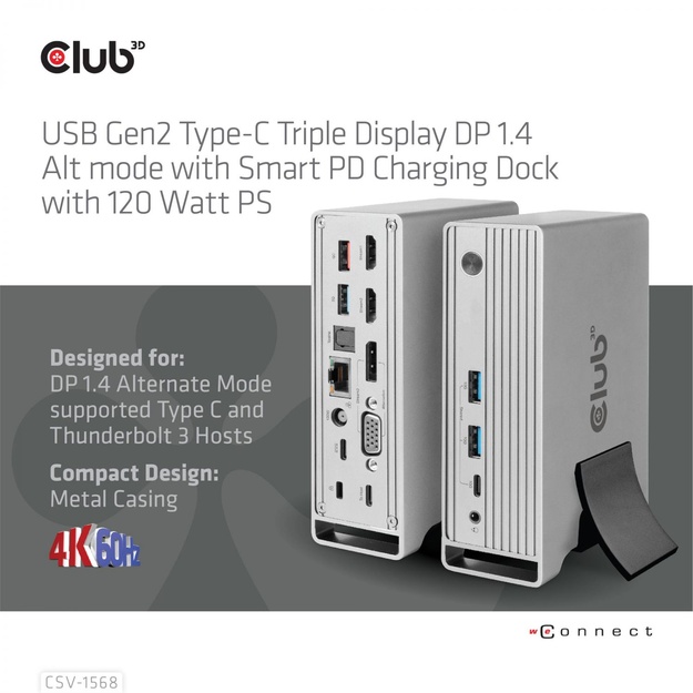 NB ACC DOCKING STATION/USB-C 120W CSV-1568 CLUB3D