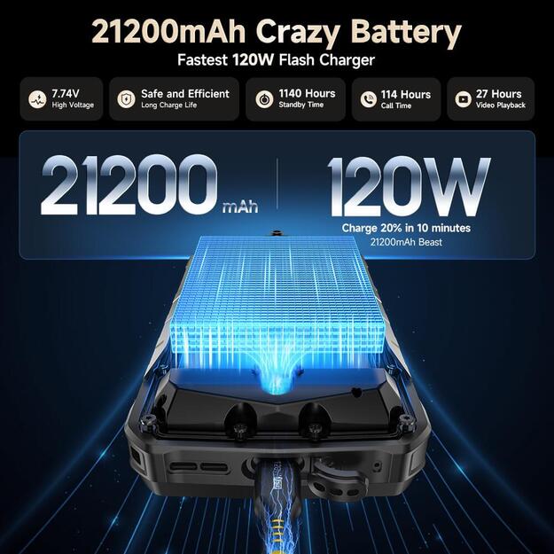 MOBILE PHONE ARMOR 29 ULTRA/16GB/1TB MARVEL BLACK ULEFONE 5