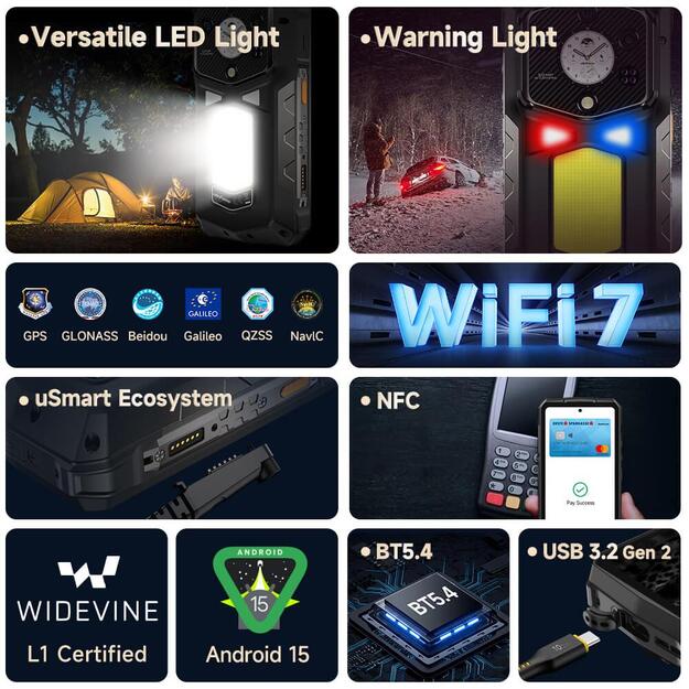 MOBILE PHONE ARMOR 29 ULTRA/16GB/1TB MARVEL BLACK ULEFONE 7