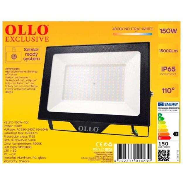 Lamp|OLLO|Power consumption 150 Watts|Luminous flux 15000 Lumen|4000 K|AC220-240V|Beam angle 110 degrees|VS121C-150W-40K 1