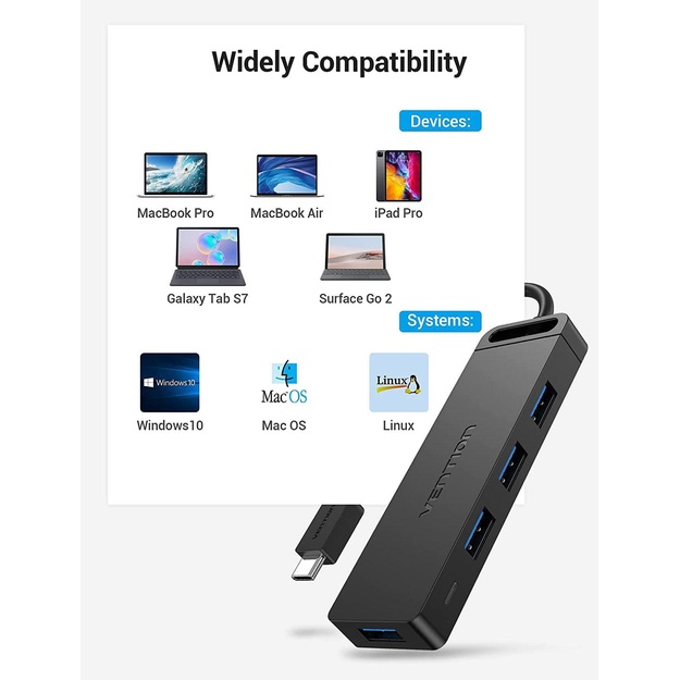I/O HUB 5-IN-1 USB-C/0.15M TGKBB VENTION