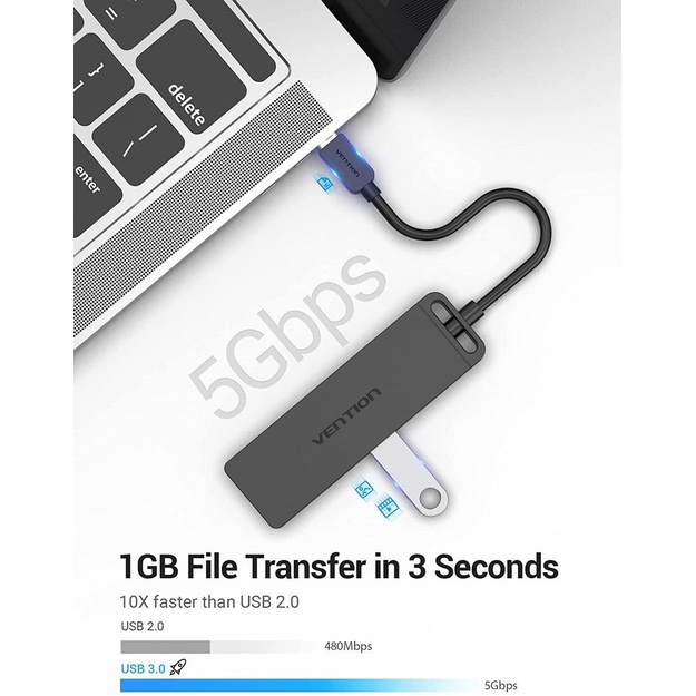 I/O HUB 5-IN-1 USB-C/0.15M TGKBB VENTION
