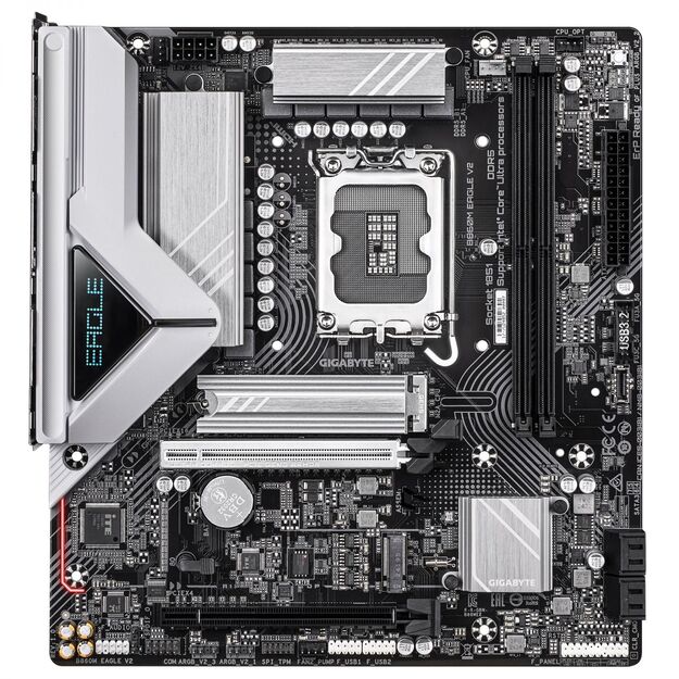 Mainboard|GIGABYTE|Intel B860 Express|LGA1851|Micro-ATX|Memory DDR5|Memory slots 2|B860MEAGLEV2 1