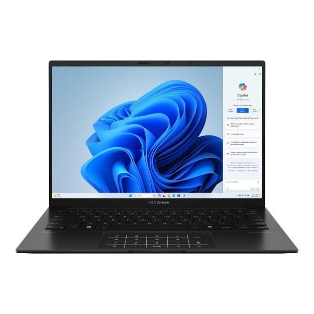 Notebook|ASUS|ZenBook Series|14 OLED|UM3406KA-QD066W|CPU  AMD Ryzen AI 5|340|2000 MHz|14 |1920x1200|RAM 16GB|LPDDR5x|SSD 1TB|AMD Radeon Graphics|Integrated|ENG|NumberPad|Windows 11 Home|Black|1.2 kg|90NB14U1-M00LJ0