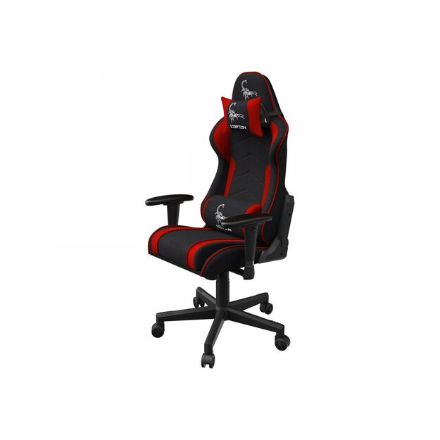 GEMBIRD Gaming chair SCORPION black/red mesh 6
