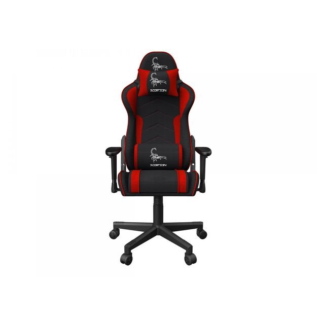GEMBIRD Gaming chair SCORPION black/red mesh 5