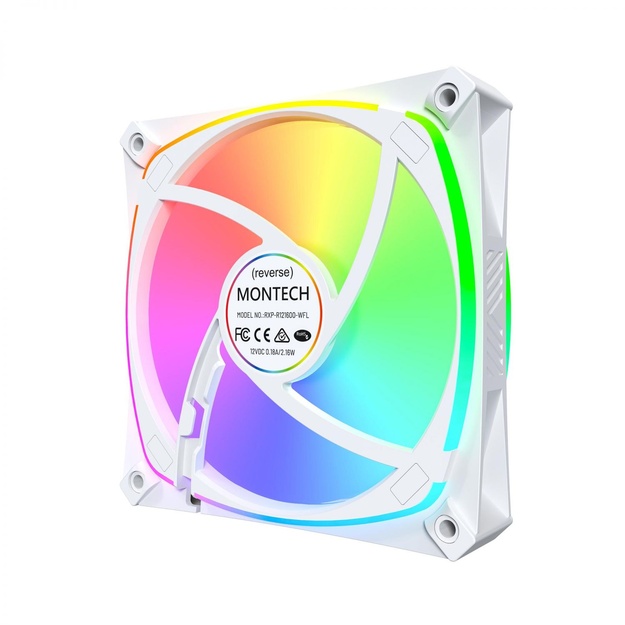 CASE FAN 120MM/RX120 PRO WHITE 3 IN 1 MONTECH