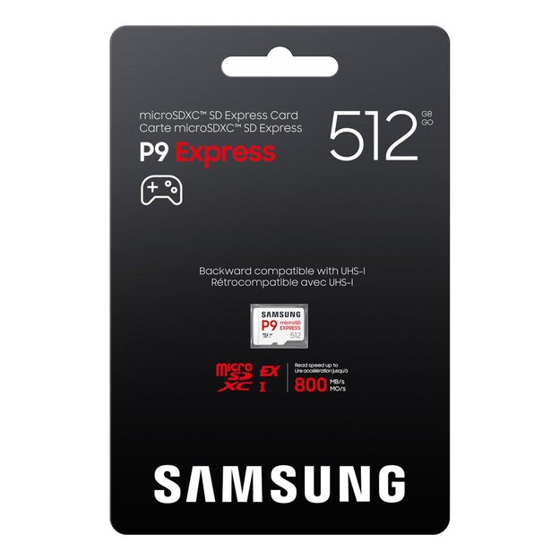 SAMSUNG P9 Express microSD Express Card 512GB 4K UHD NVMe 1.3 800 MB/s Read 310 MB/s Write Memory card for Nintendo Switch 2