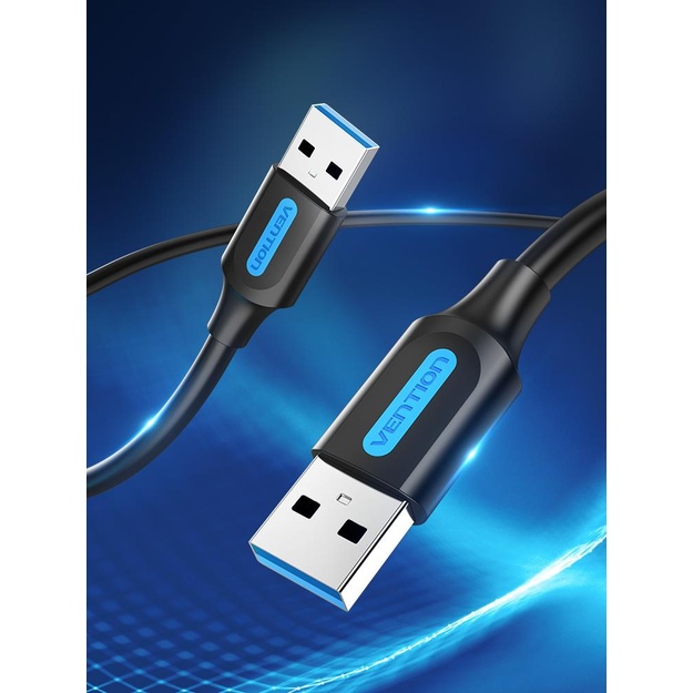 CABLE USB3.0 MALE TO MALE/3M BLACK CONBI VENTION
