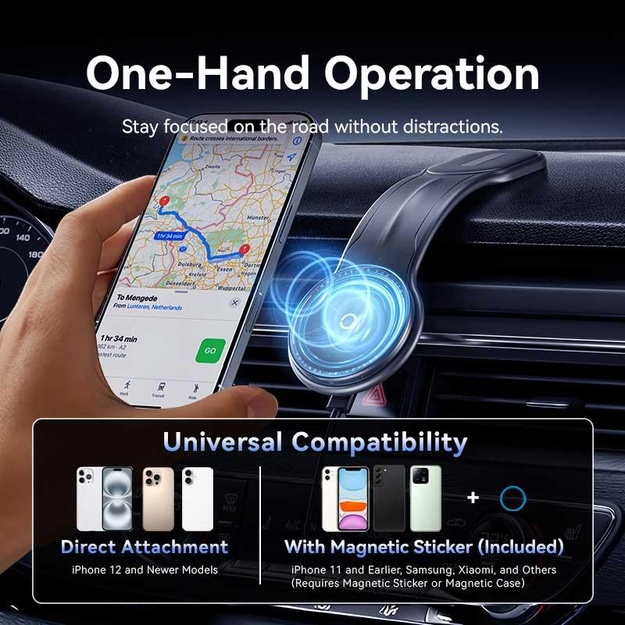 MOBILE CHARGER CAR MAGNETIC/WRL BLACK KSJB0 VENTION