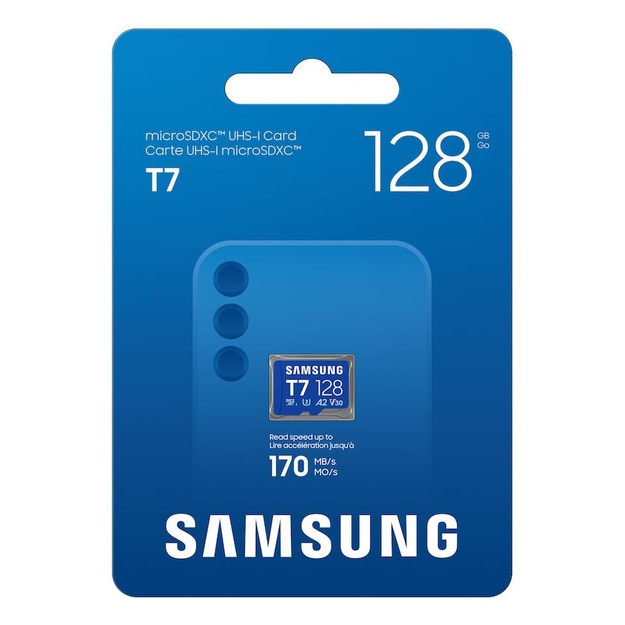 SAMSUNG T7 microSD Memory Card 128GB for Smartphones Tablets and Handheld Consoles up to 170MB/s Read