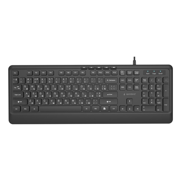 KEYBOARD MULTIMEDIA USB CYRILL/BLACK KB-MCH-05-CYRL GEMBIRD