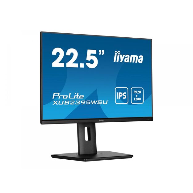 IIYAMA XUB2395WSU-B5 22.5inch ETE IPS 1920x1200 IPS 250cd/m2 4ms Stand VGA HDMI DP Speakers 15cm Height Adj. (P)