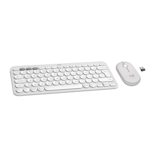 KEYBOARD +MOUSE COMBO PEBBLE 2/WHITE 920-012240 LOGITECH