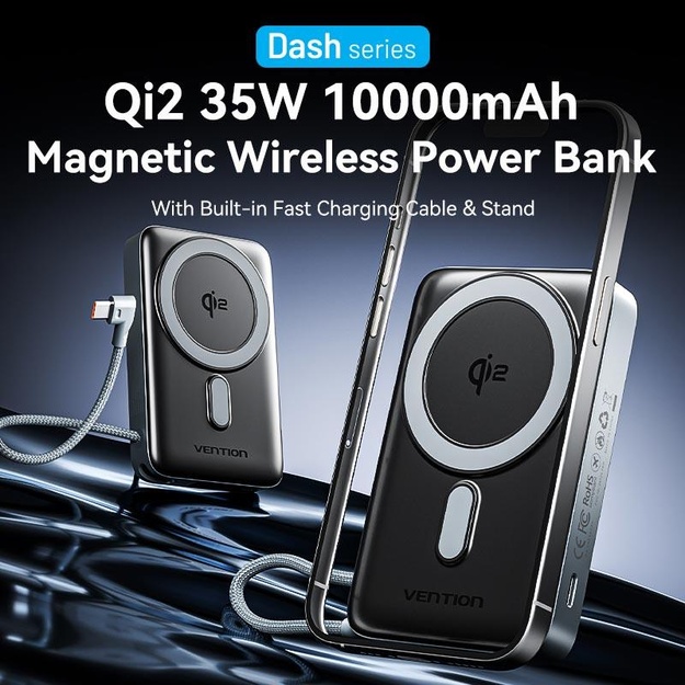 POWER BANK WRL 10000MAH 35W/GREY FKHH0 VENTION