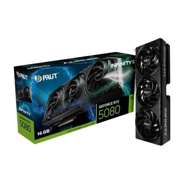 Graphics Card|PALIT|NVIDIA|GeForce RTX 5080|2295 MHz|16 GB|GDDR7|256 bit|PCI Express 5.0|Active|NE75080019T2-GB2035S