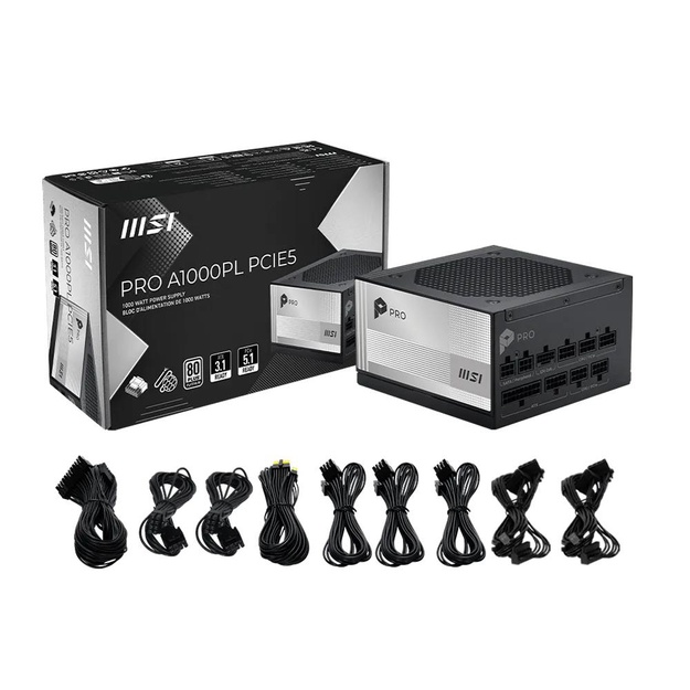 Power Supply|MSI|PRO A1000PL PCIE5|ATX|PC|100 - 240 V|1000 W|PROA1000PLPCIE5
