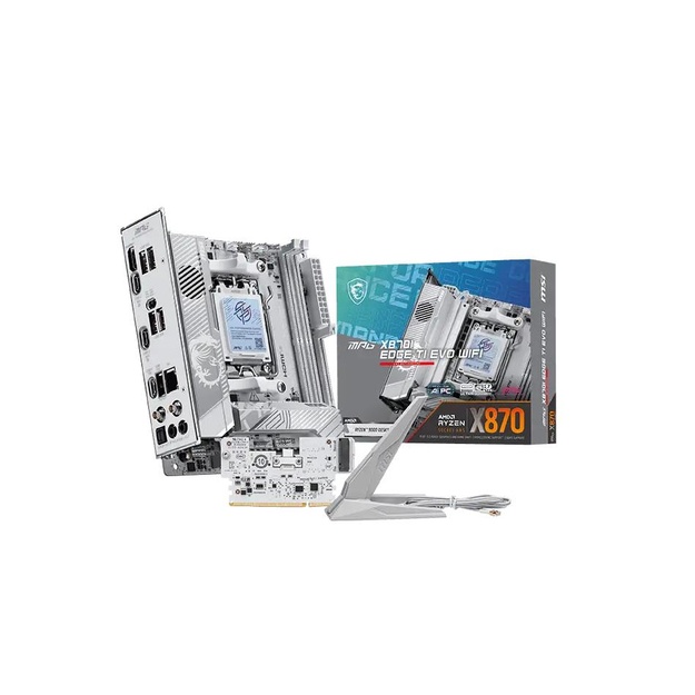 Mainboard|MSI|AMD X870|Socket AM5|mini ITX|RAM DDR5-SDRAM|2xSlots|Wi-Fi Yes|Bluetooth Yes|1xNumber of M.2 (M) slots|MPGX870IEDGETIEVOWIFI