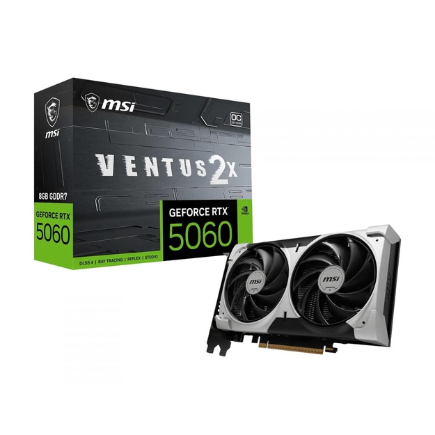 Graphics Card|MSI|NVIDIA|GeForce RTX 5060|2535 MHz|8 GB|GDDR7|128 bit|PCI Express x16 5.0|Active|RTX50608GVENTUS2XOCV1
