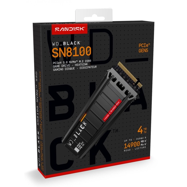 SSD|SANDISK|2400xTBW rating|NVMe Yes|PCI Express 5.0|M.2|4000 GB|WDS400T1XHM-00CMT0