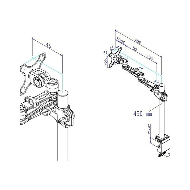 Monitoriaus laikiklis SILVER/10-26  FPMA-D935 NEOMOUNTS