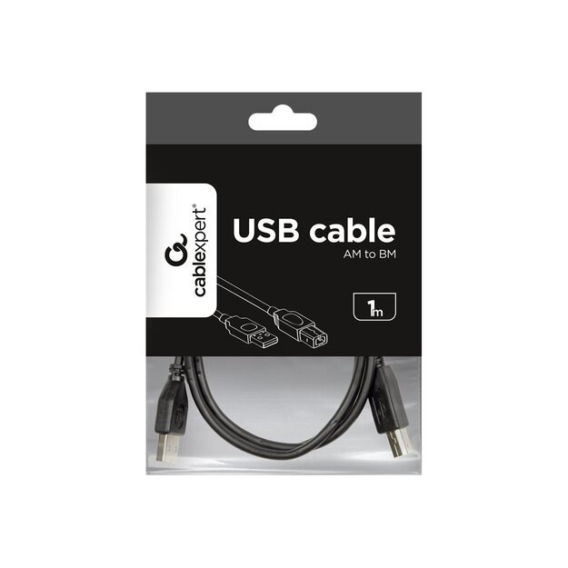 GEMBIRD CCP-USB2-AMCM-1M Gembird USB 2.0 cable to type-C (AM/CM), 1m, black