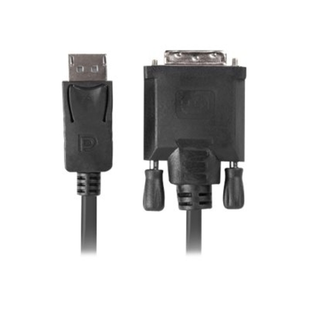 LANBERG CA-DPDV-10CU-0010-BK Lanberg cable Displayport(M) V1.2->DVI-D(M)(24+1) 1m Black DUAL LINK