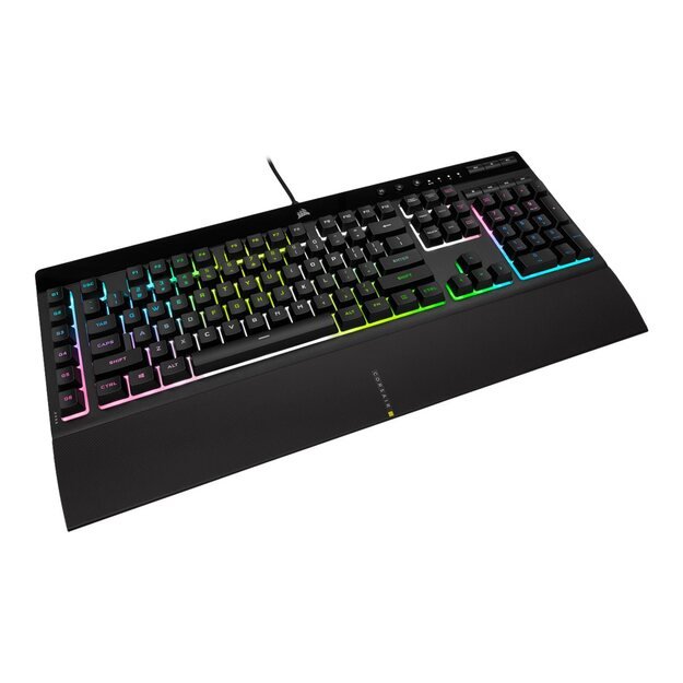 Klaviatūra laidinė CORSAIR K55 RGB PRO XT Gaming RGB Rubberdome