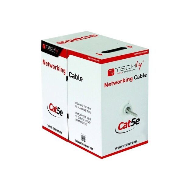 Instaliacinis tinklo kabelis TECHLY 029167 F/UTP Cat5e outdoor 4x2 solid CCA 305m box black