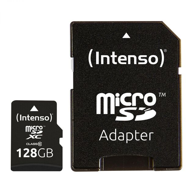 Atminties kortelė su adapteriu MEMORY MICRO SDXC 128GB C10/W/ADAPTER 3413491 INTENSO 1